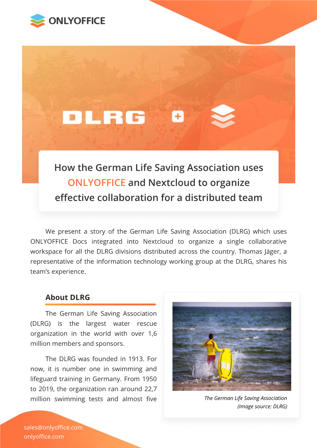 How the German Life Saving Association Uses ONLYOFFICE and Nextcloud to Organize Effective Collaboration for a Distributed Team