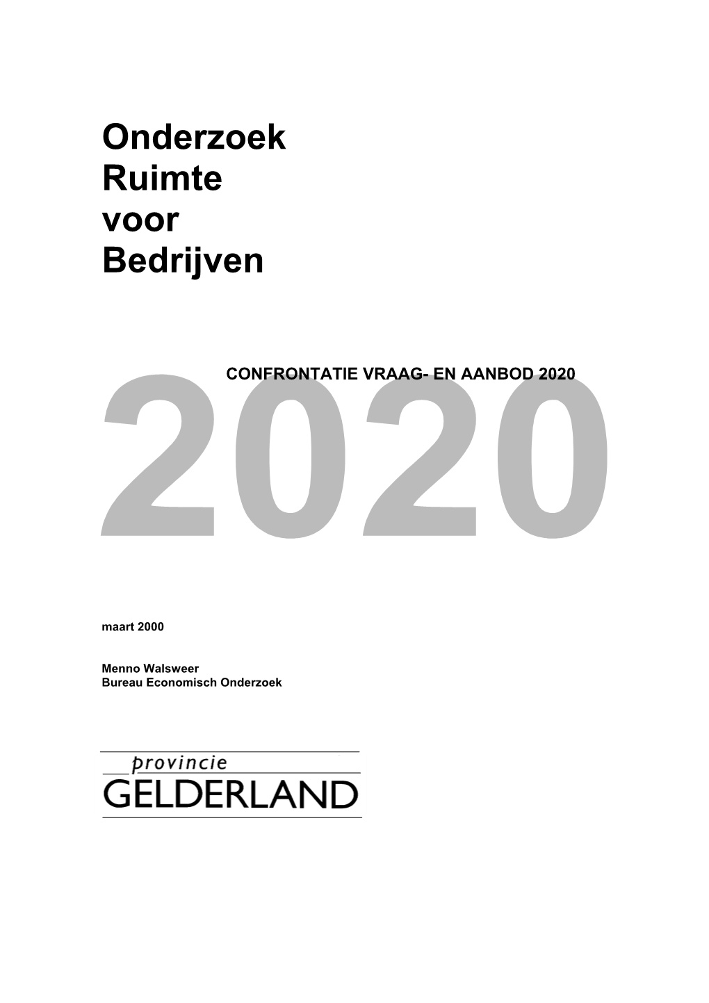 Onderzoek Ruimte Voor Bedrijven