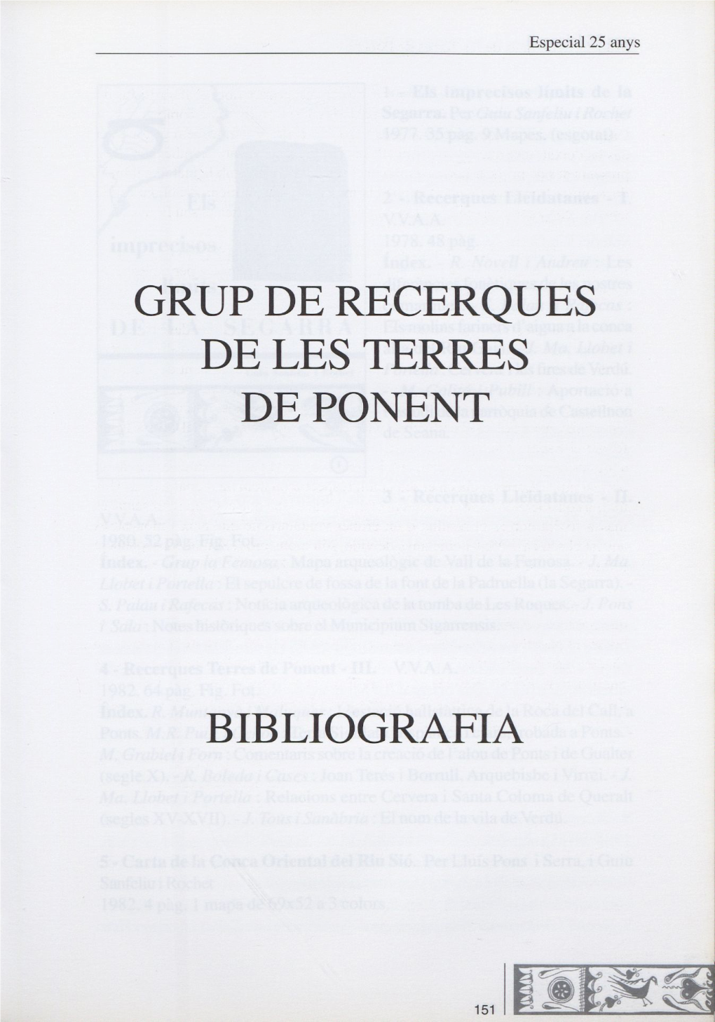 Grup De Recerques De Les Terres De Ponent Bibliografia