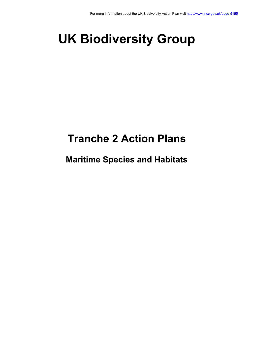 Tranche 2 Action Plans