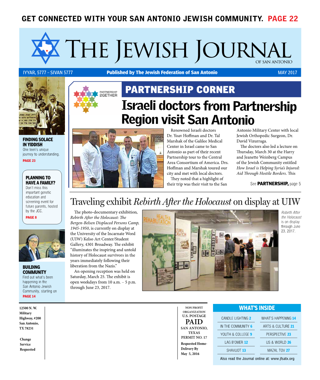 Jewish Journal May 2017