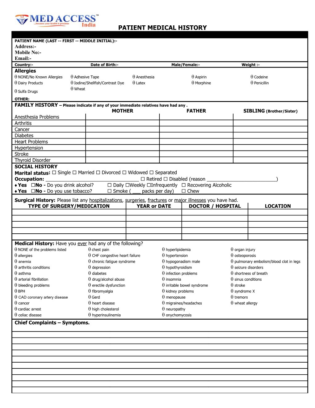 Patient Registration Form