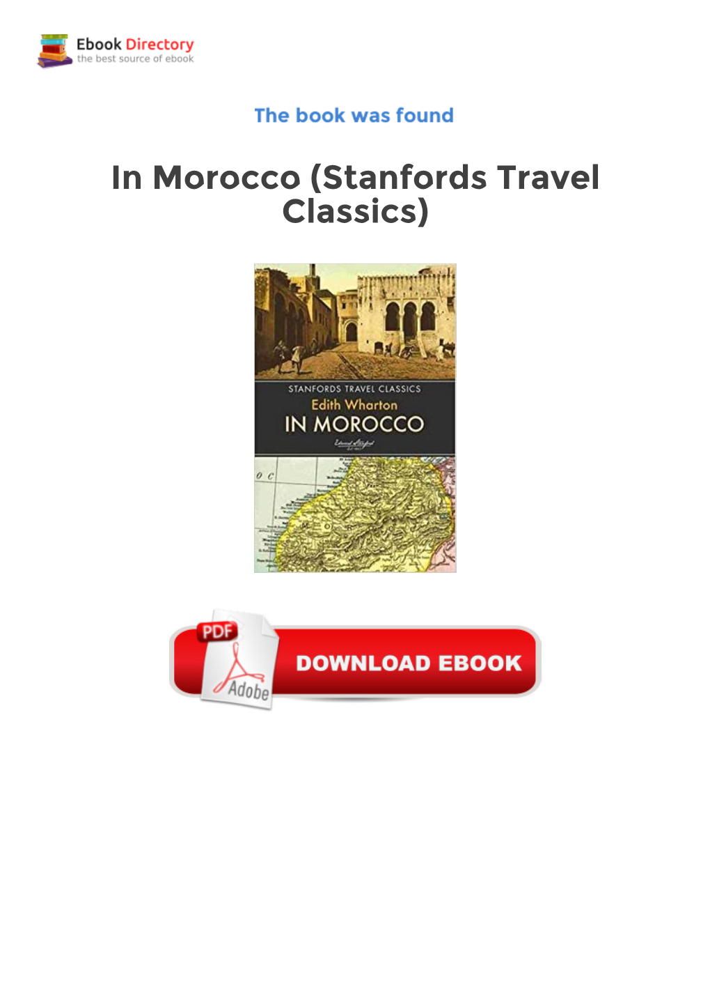 Free Ebook Library in Morocco (Stanfords Travel Classics)