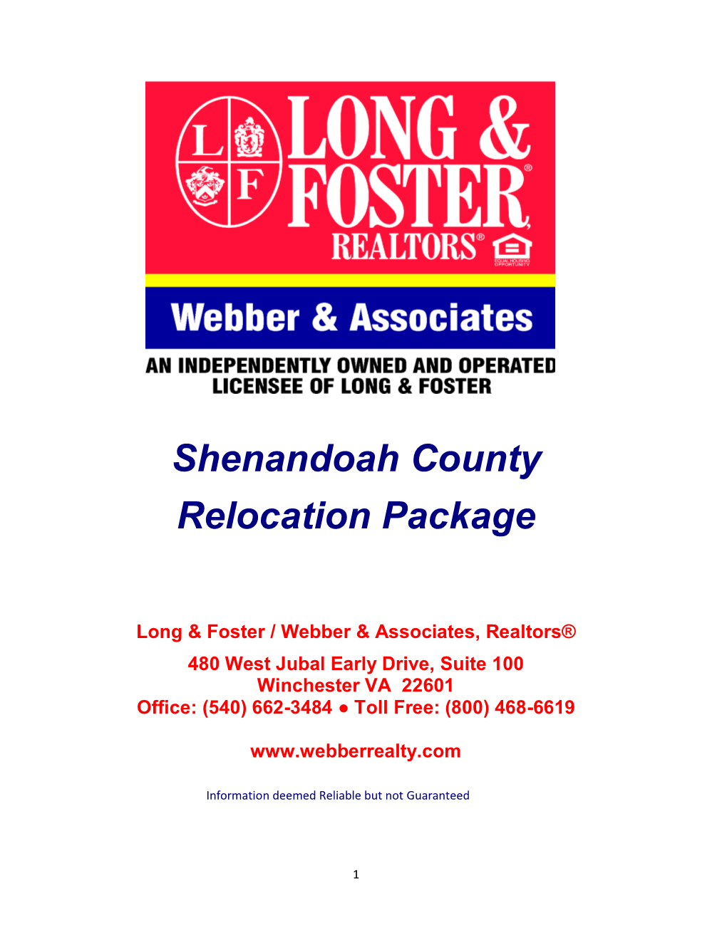 Shenandoah County Relocation Package