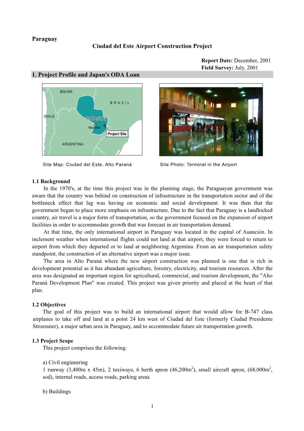 Paraguay Ciudad Del Este Airport Construction Project 1. Project