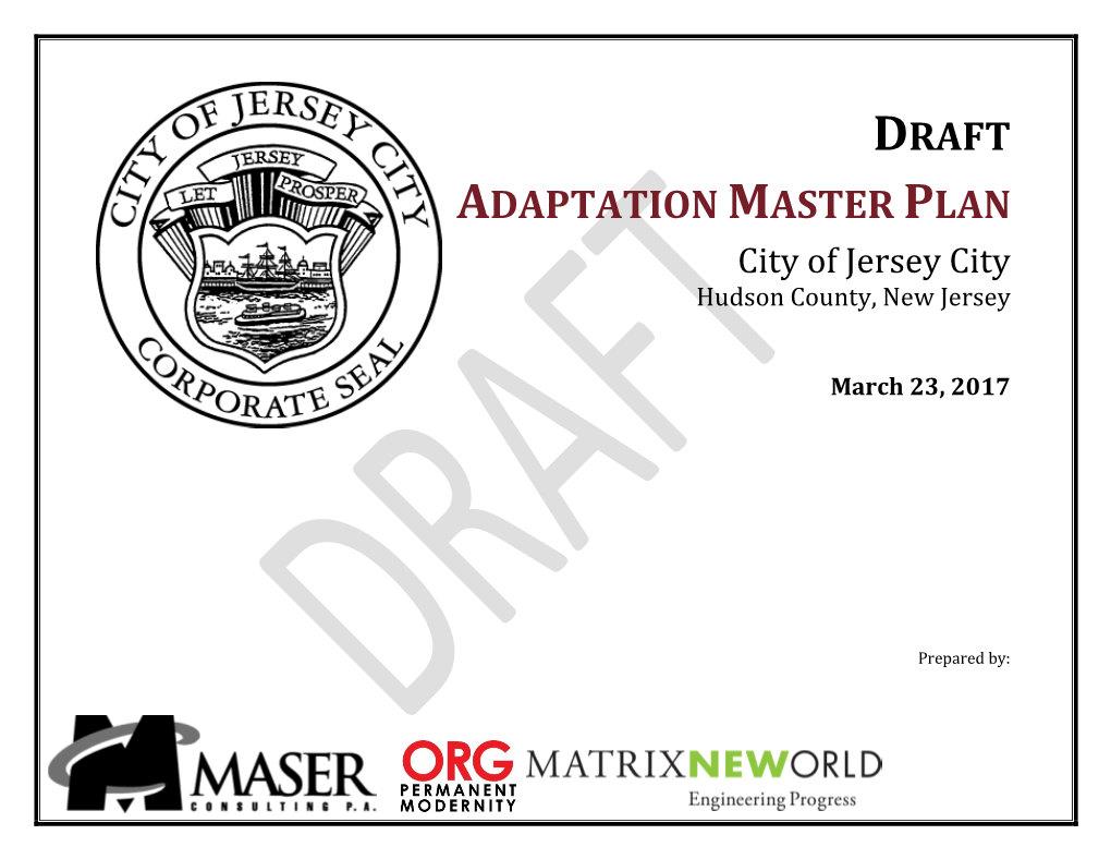 DRAFT ADAPTATION MASTER PLAN City of Jersey City Hudson County, New Jersey