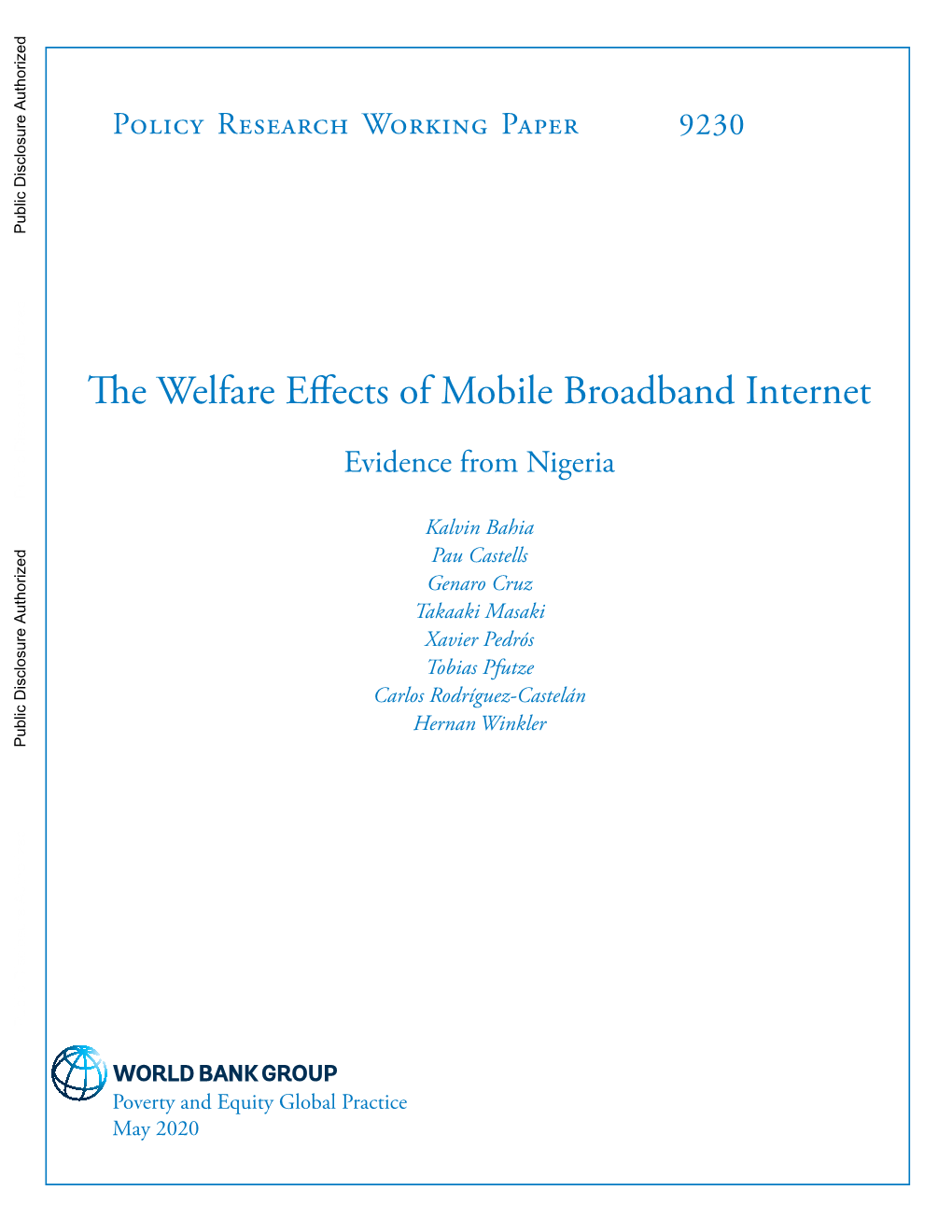 The Welfare Effects of Mobile Broadband Internet