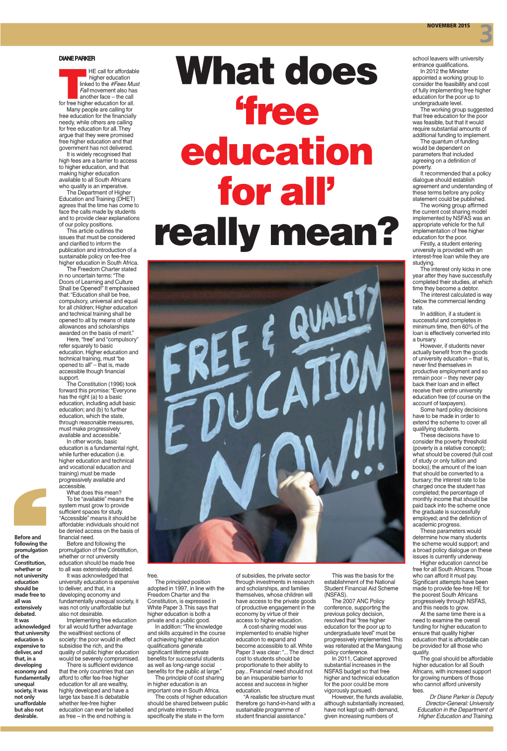 What Does 'Free Education for All' Really Mean?