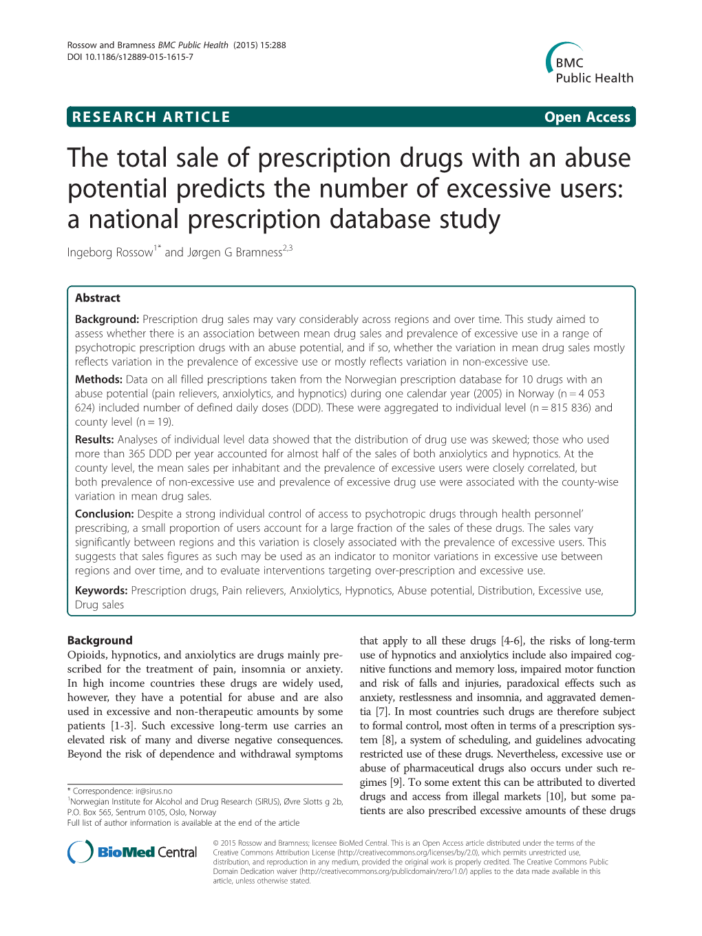 The Total Sale of Prescription Drugs with an Abuse