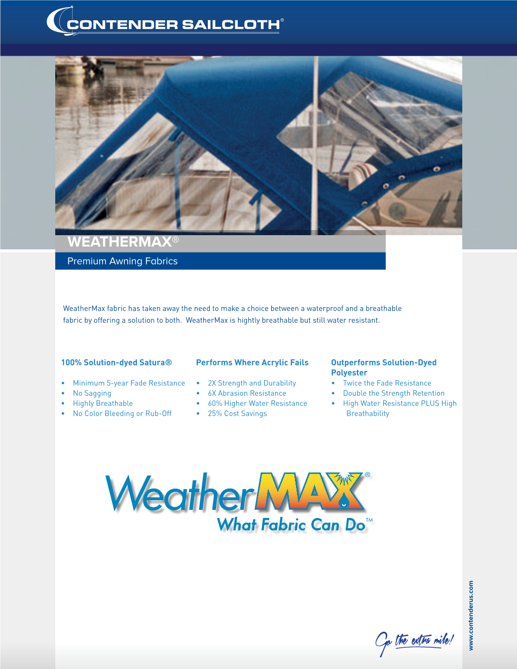 WEATHERMAX® Premium Awning Fabrics