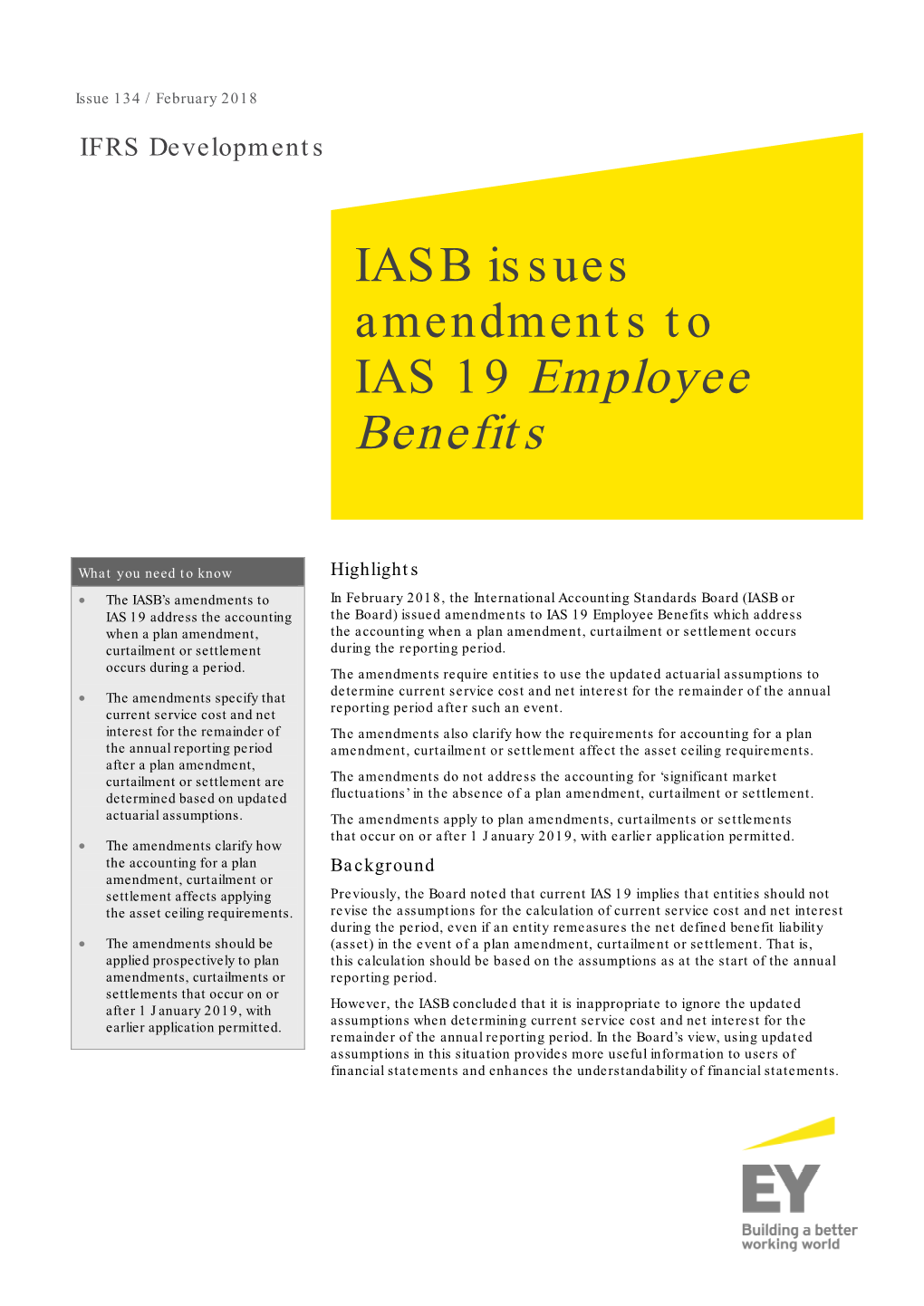 IAS 19 Employee Benefits