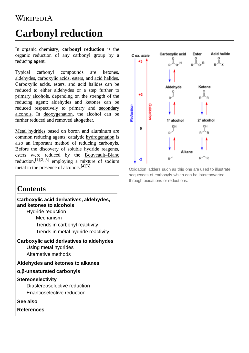 Carbonyl Reduction