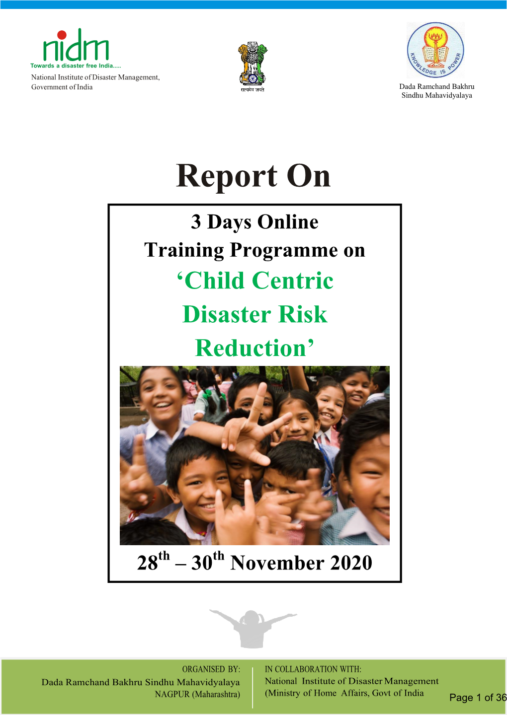 Child Centric Disaster Risk Reduction