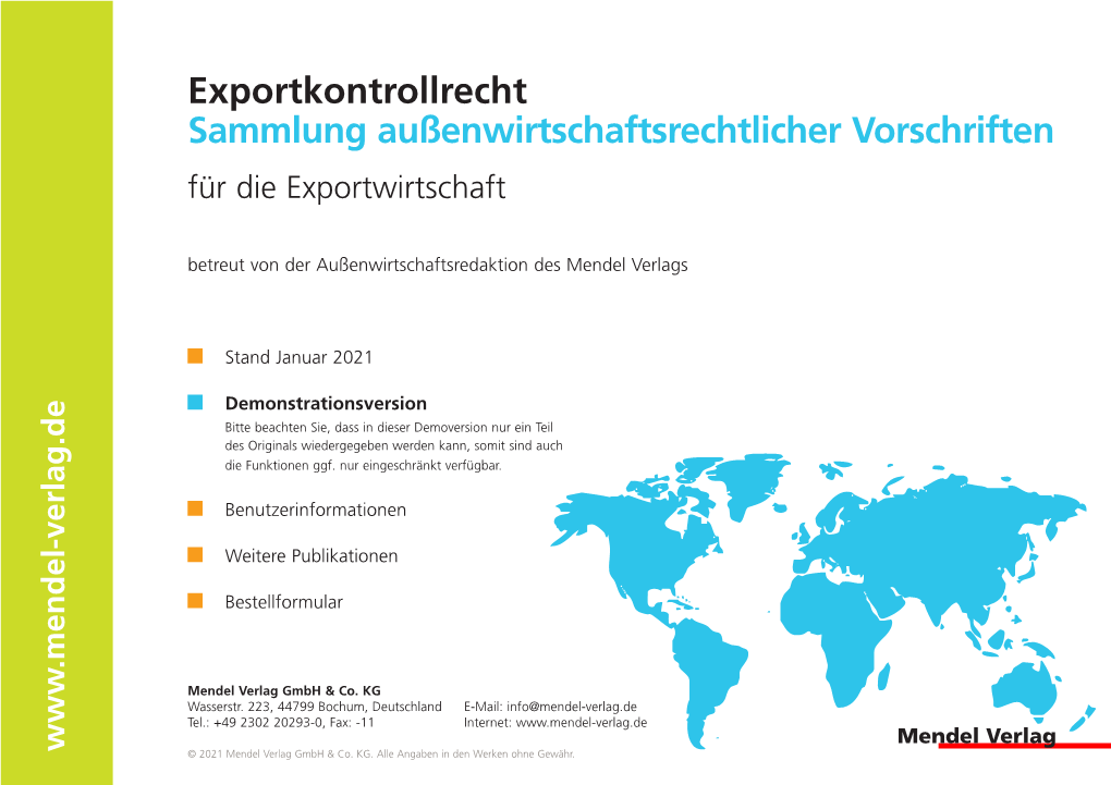 Demo Exportkontrollrecht