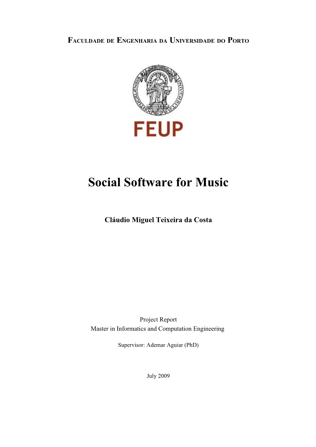 Social Software for Music