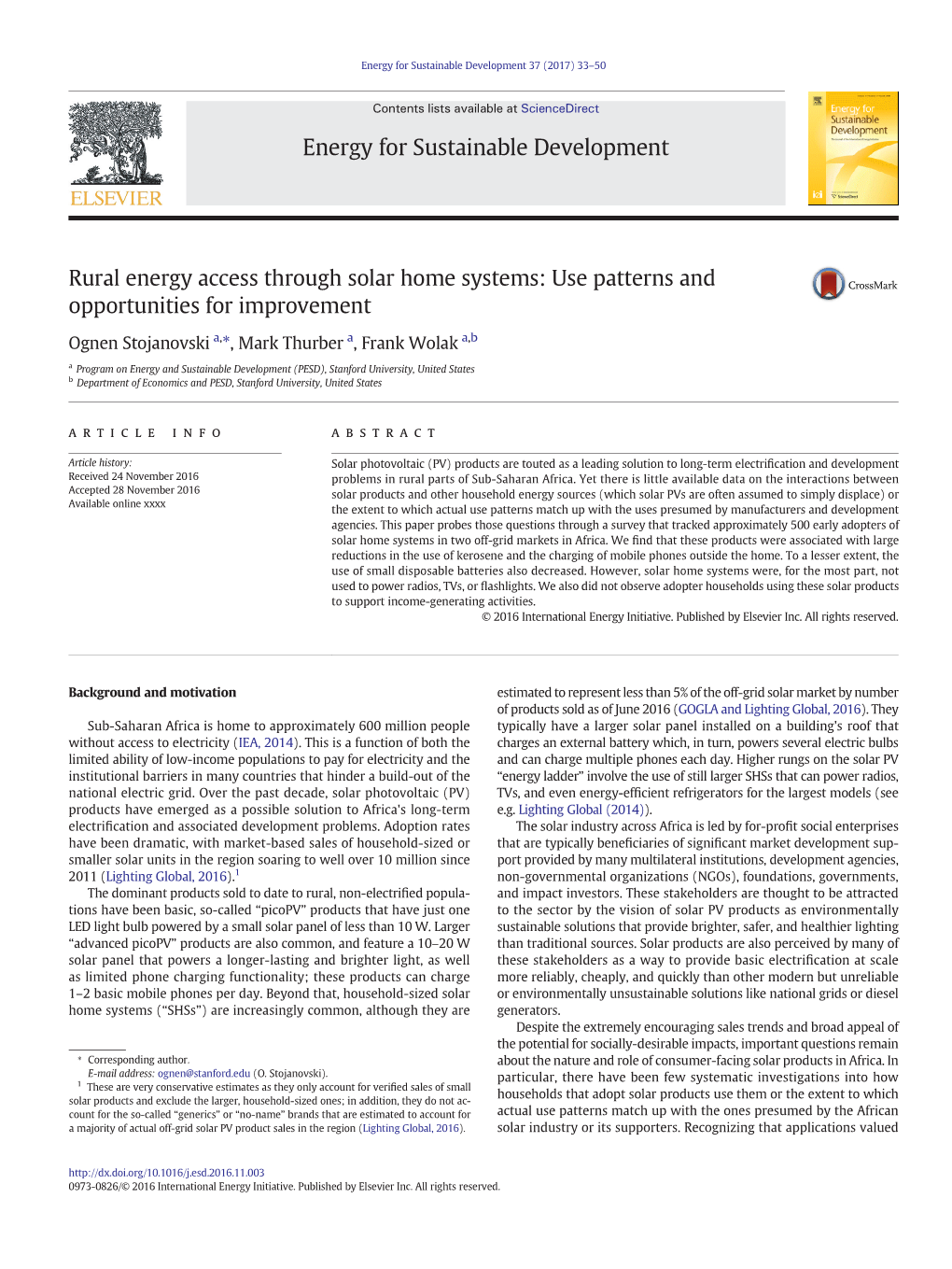 Rural Energy Access Through Solar Home Systems: Use Patterns and Opportunities for Improvement