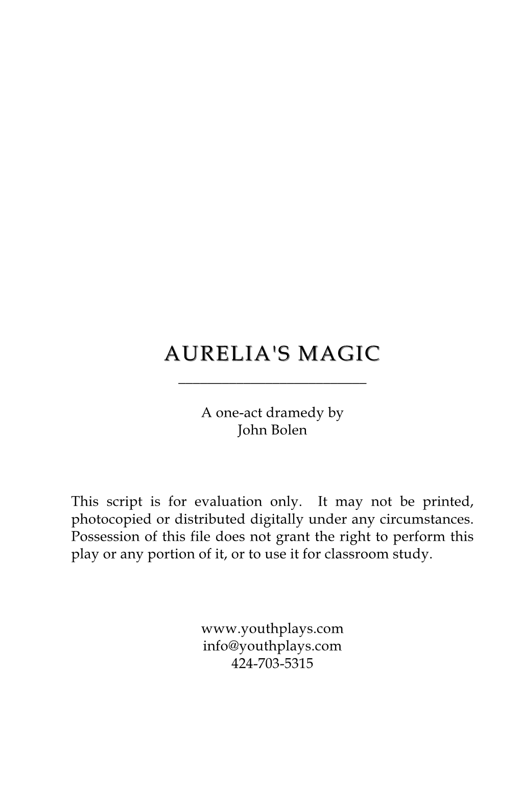 Aurelia's Magic Aurelia's Magic