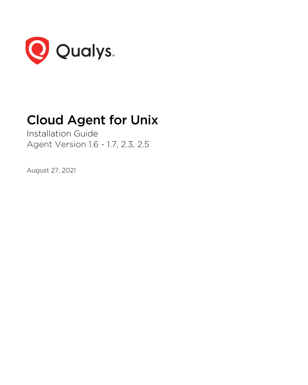 Qualys Cloud Agent for Unix