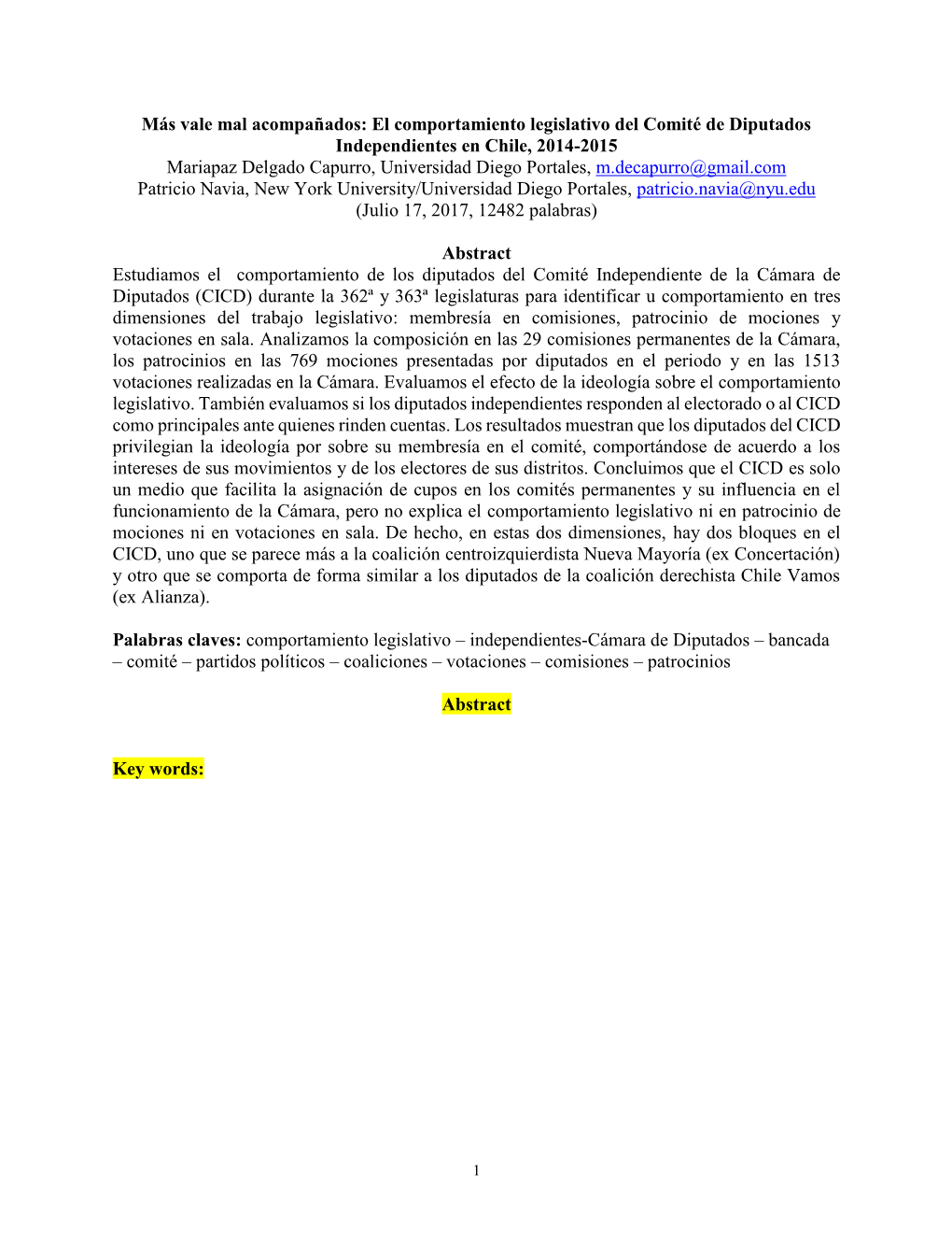 El Comportamiento Legislativo Del Comité De Diputados