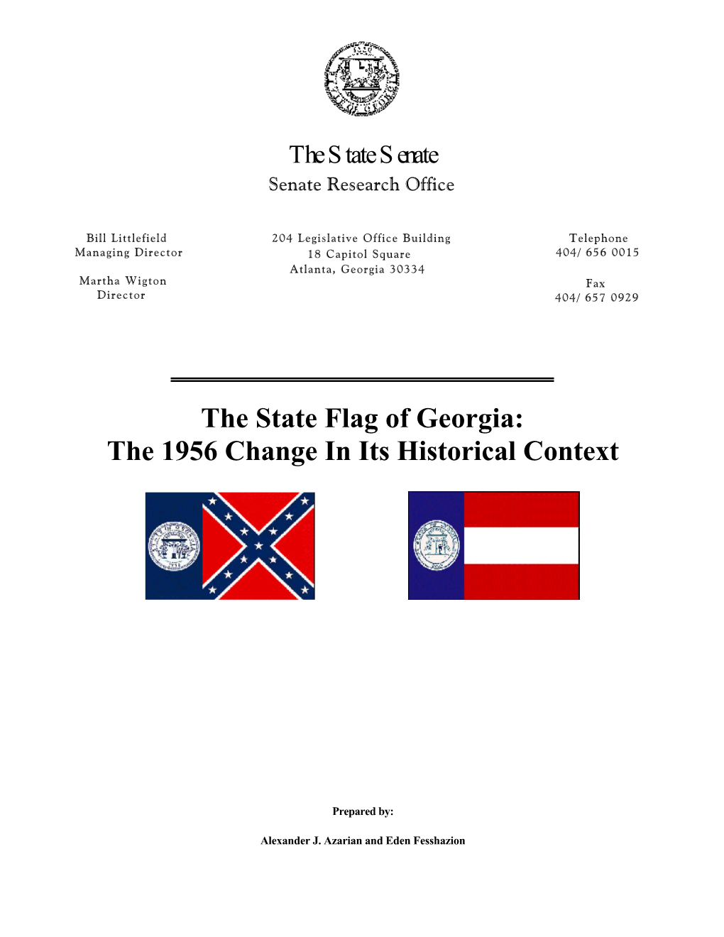 The State Flag of Georgia: the 1956 Change in Its Historical Context