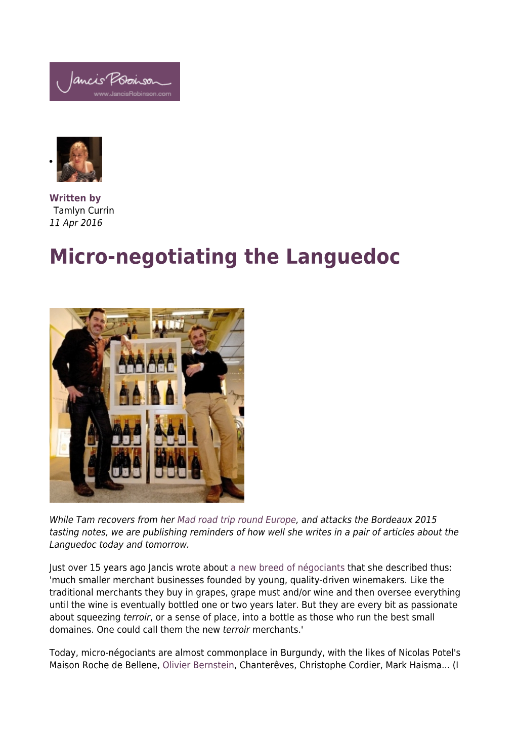 Micro-Negotiating the Languedoc