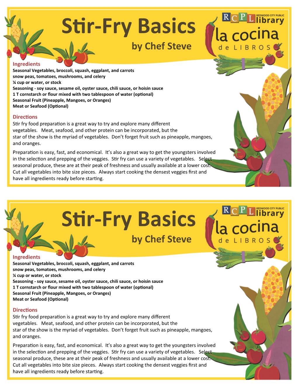 Stir-Fry Basics by Chef Steve