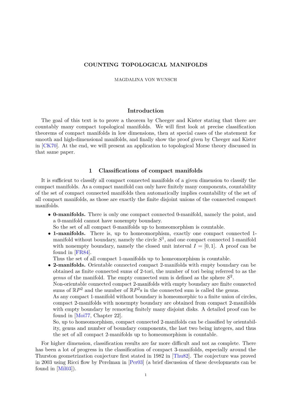 Counting Topological Manifolds