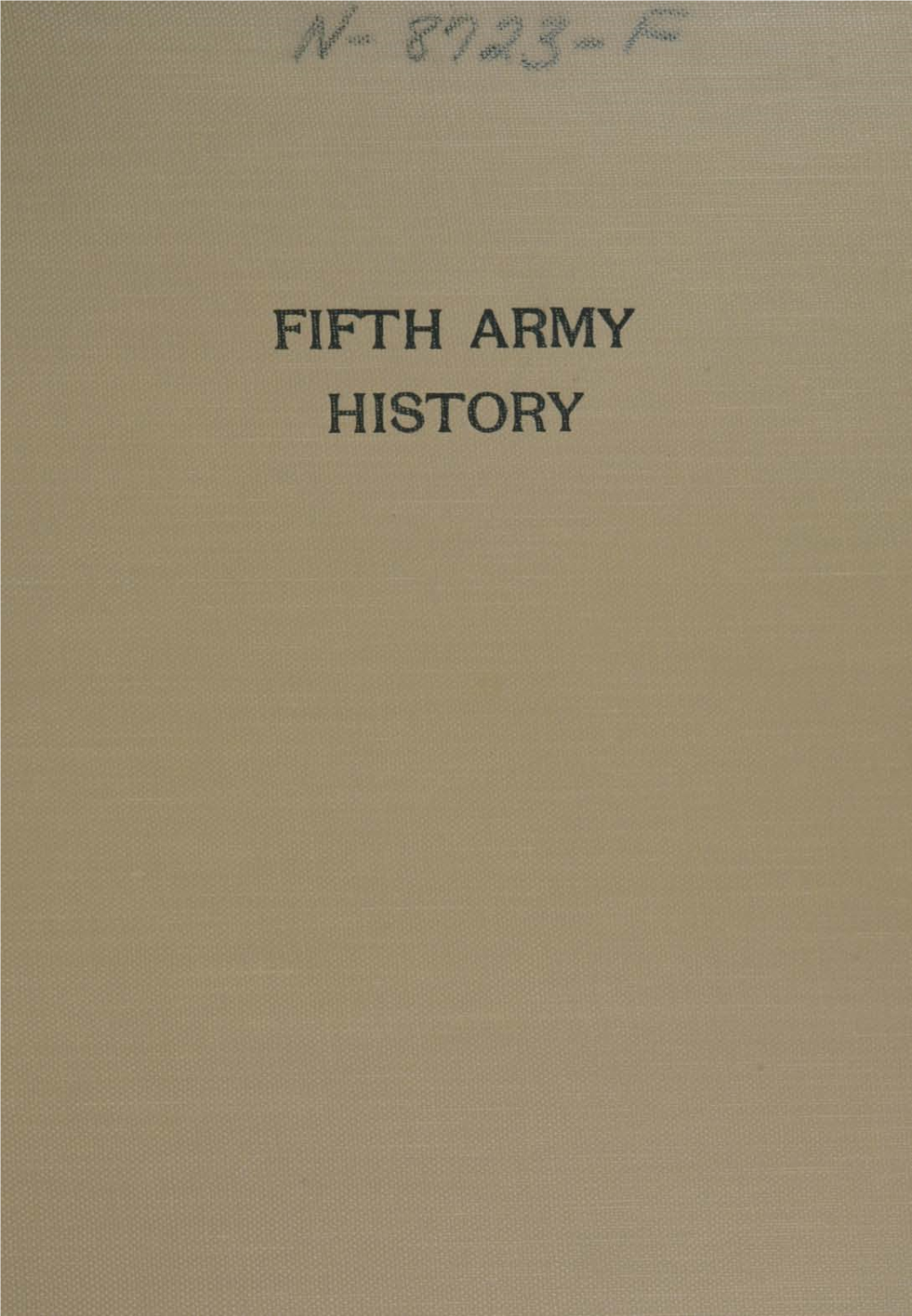 US Fifth Army History