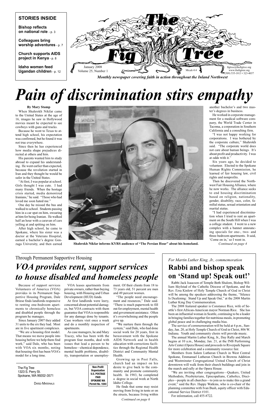 Pain of Discrimination Stirs Empathy by Mary Stamp Another Bachelor’S and Two Mas- When Shahrokh Nikfar Came Ter’S Degrees in Business