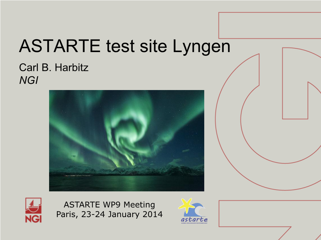 ASTARTE Test Site Lyngen Carl B