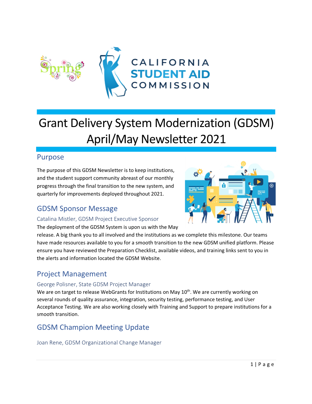 GDSM April/May Newsletter