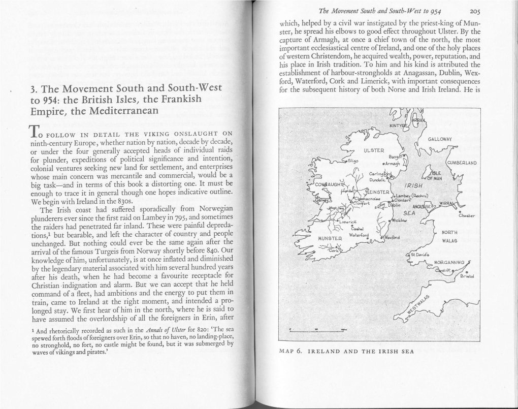 3. the Movement South and South-T7est to 9542 the British Isles