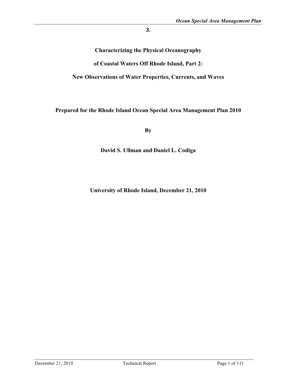 3. Characterizing the Physical Oceanography of Coastal Waters