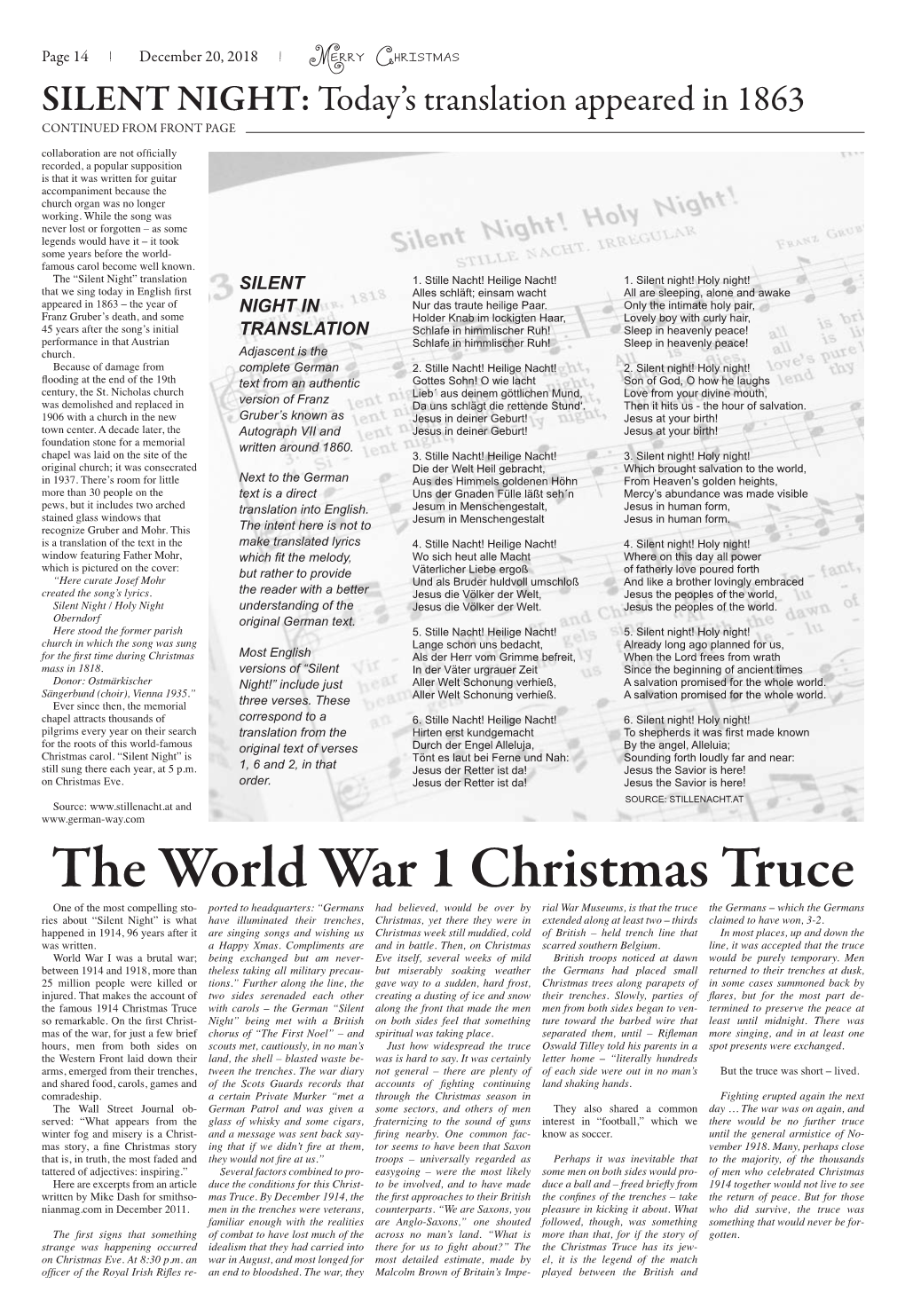 The World War 1 Christmas Truce