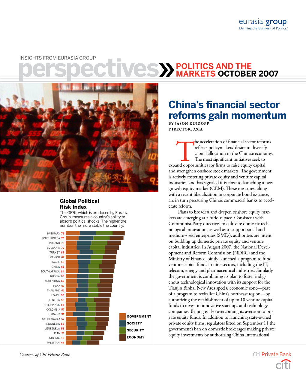 China's Financial Sector Reforms Gain Momentum