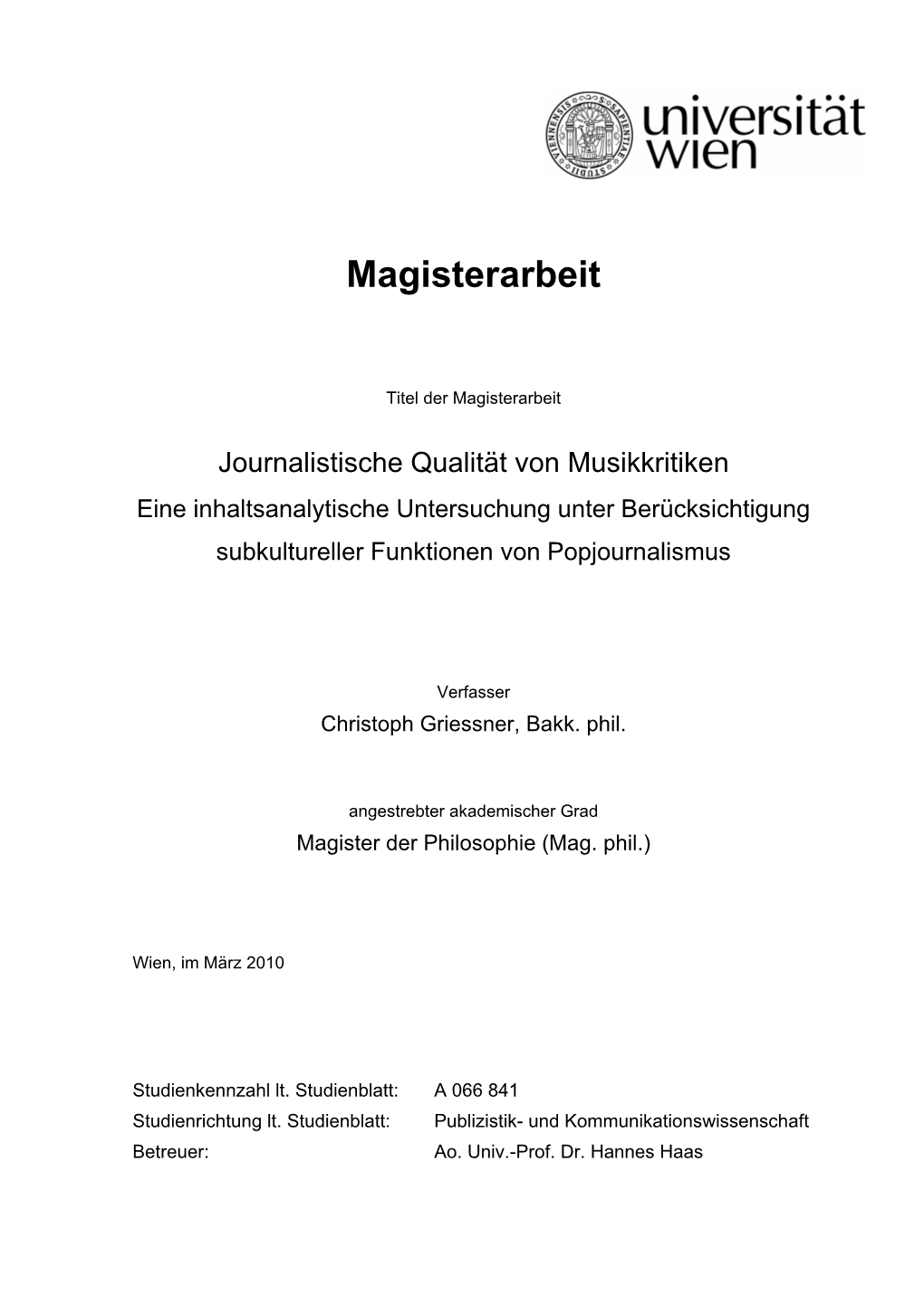 Musikkritiken Eine Inhaltsanalytische Untersuchung Unter Berücksichtigung Subkultureller Funktionen Von Popjournalismus