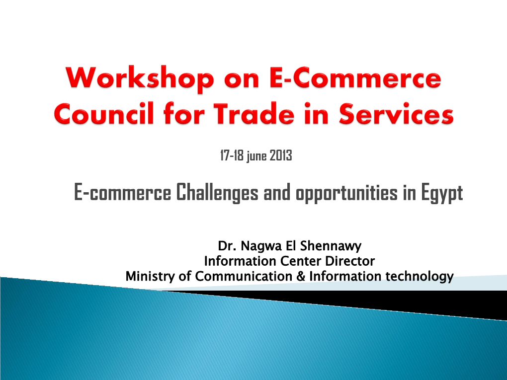 E-Commerce Challenges and Opportunities in Egypt