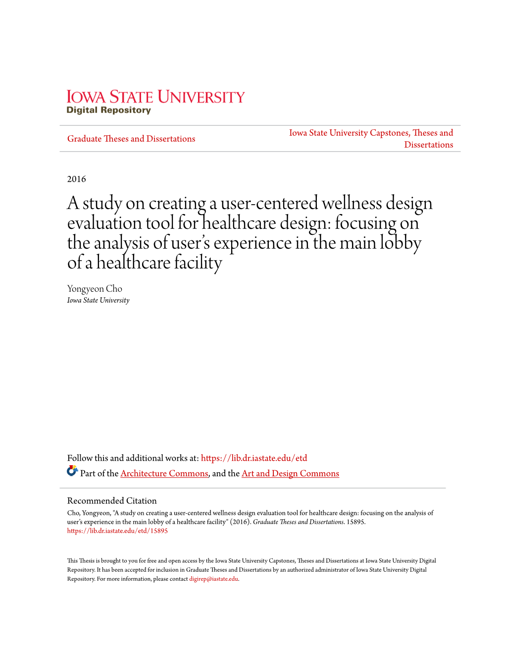 A Study on Creating a User-Centered Wellness Design Evaluation Tool For