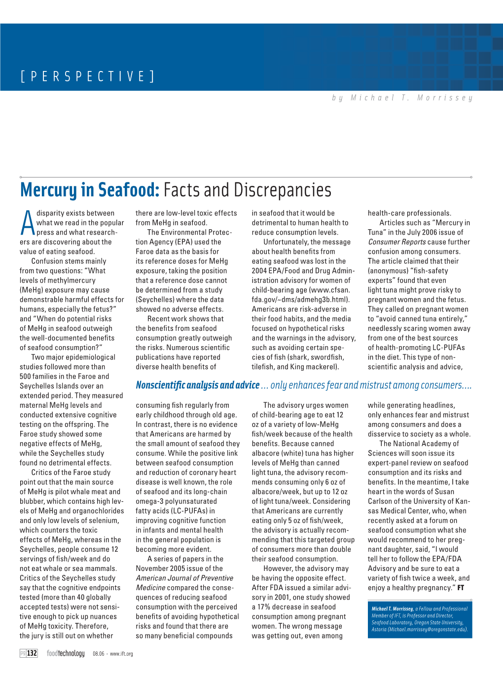 Mercury in Seafood: Facts and Discrepancies