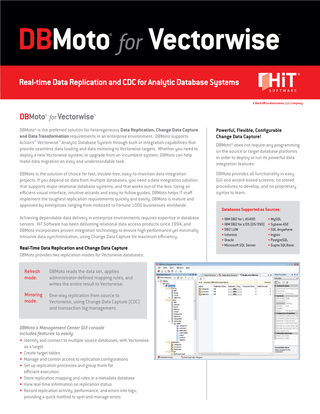 Dbmoto® for Vectorwise™