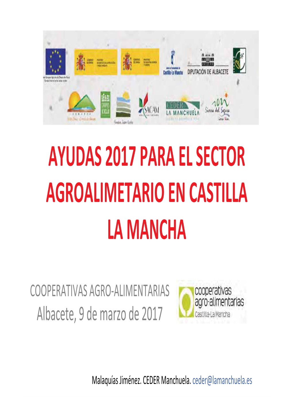 AYUDAS AGROAMBIENTALES Malaquías Jiménez