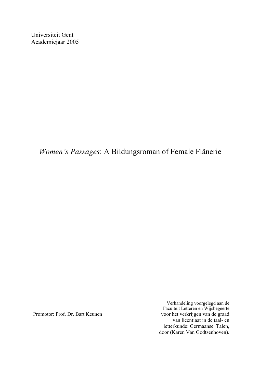 The Flâneuse's Old Age