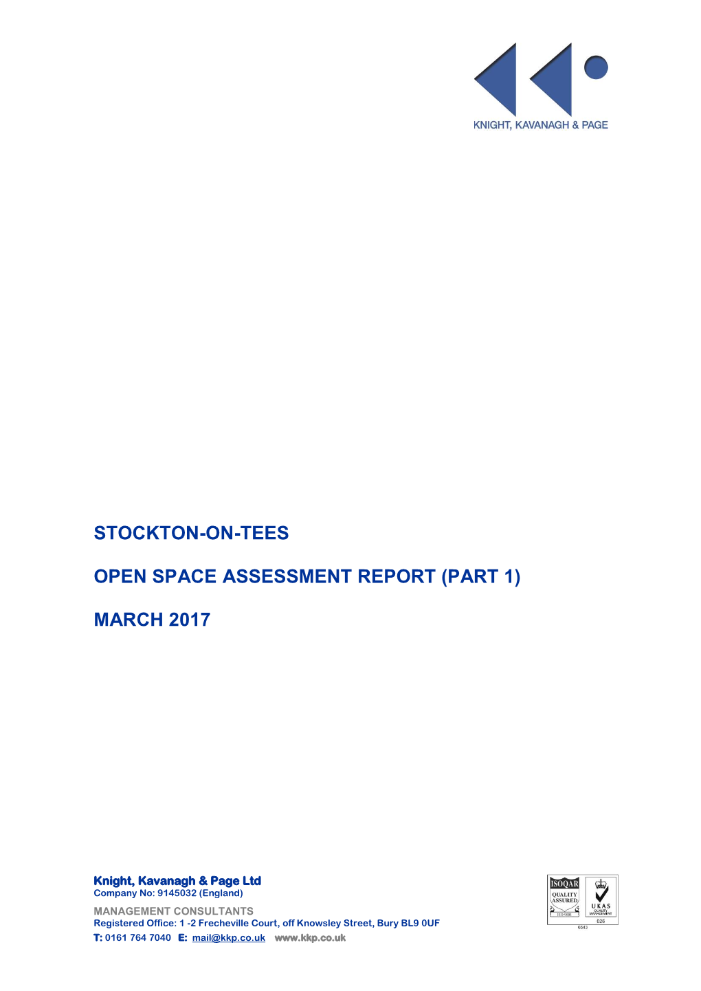 Stockton-On-Tees Open Space Assessment Report (Part 1)