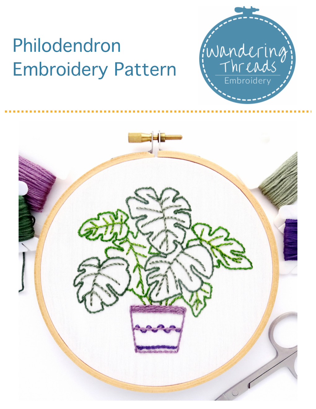 FREE Philodendron Pattern and Happy Stitching!