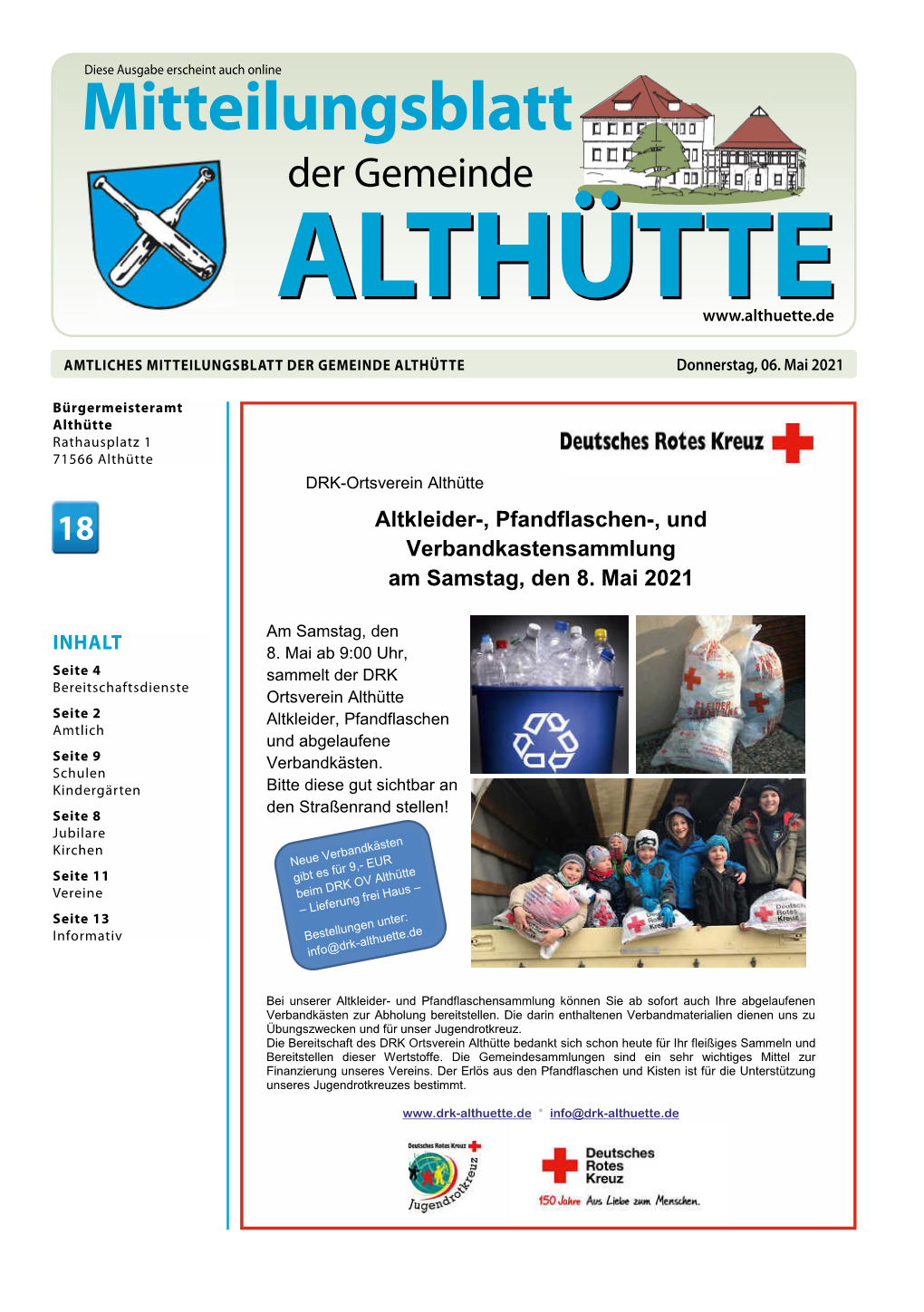 Mitteilungsblatt Der Gemeinde