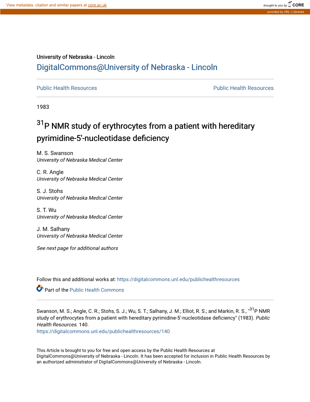 31P NMR Study of Erythrocytes from a Patient with Hereditary Pyrimidine-5'-Nucleotidase Deficiency