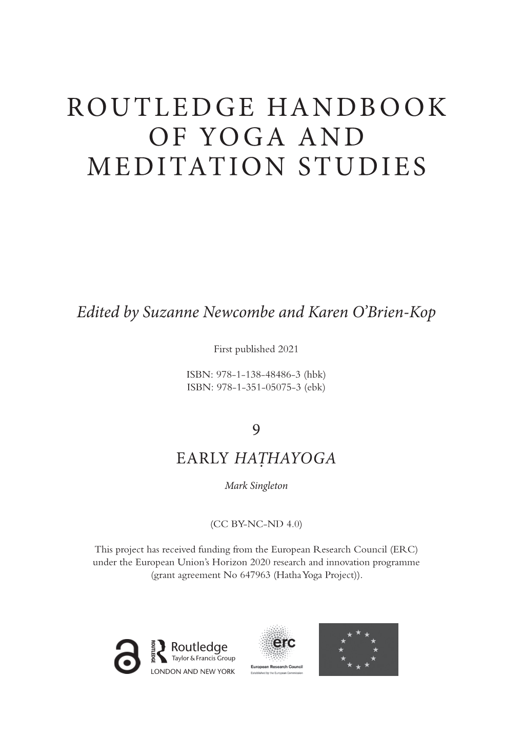 Routledge Handbook of Yoga and Meditation Studies