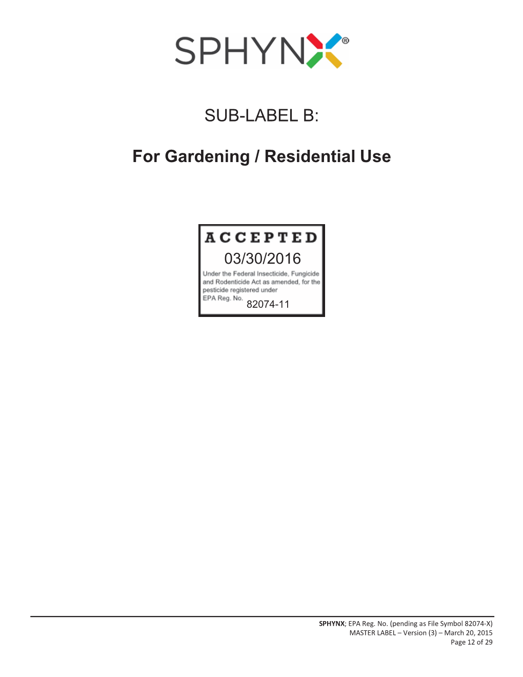 For Gardening / Residential Use