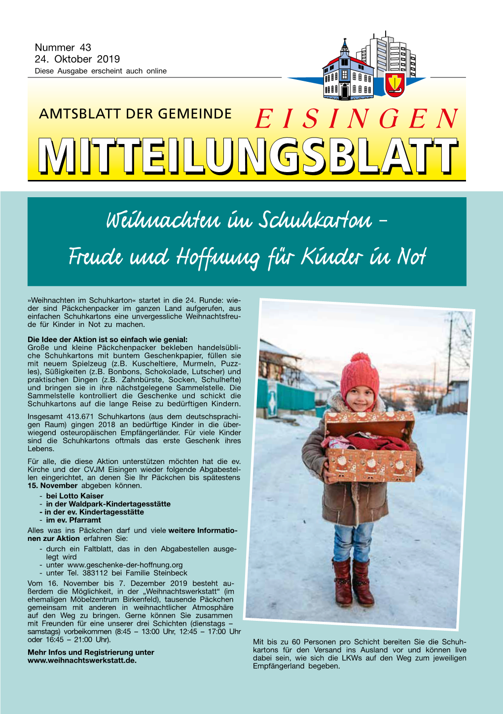 Mitteilungsblatt KW 43/2019