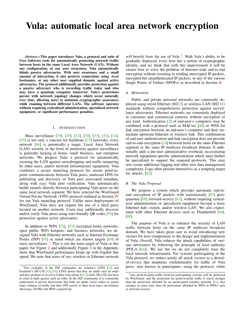 Automatic Local Area Network Encryption